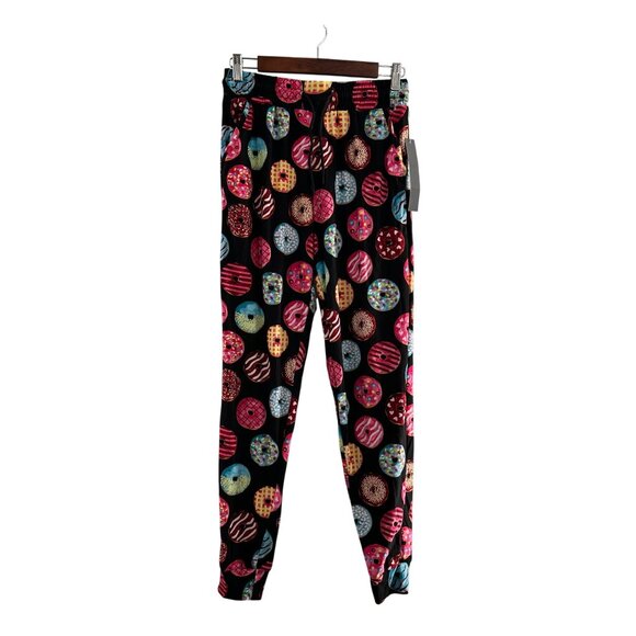 Donut Print Leggings Elastic Waistband Soft Stretchy Pants Medium Depot Lounge - Picture 1 of 9